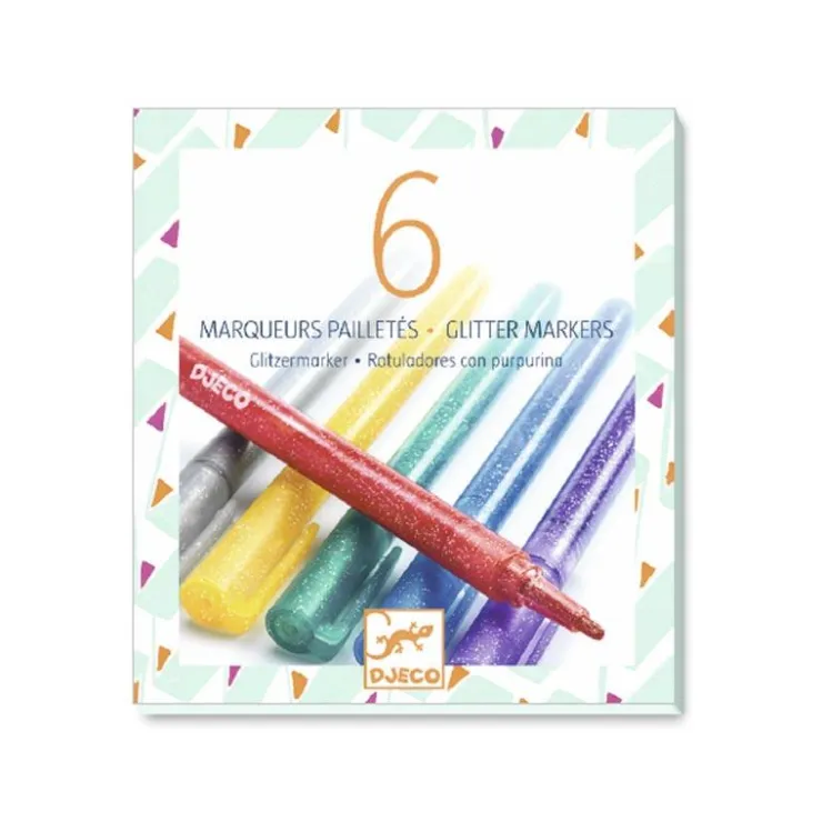 Rotuladores purpurina 6 colores<Djeco New