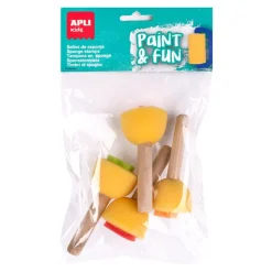Sellos de esponja con mango 4 unidades<Apli Outlet