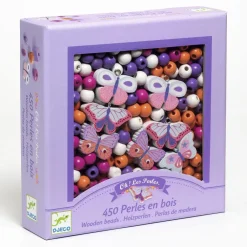 Set 450 abalorios madera mariposas<Djeco Best