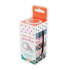 Set 6 cintas adhesivas con motivos geométricos 10mx15mm<Loolipo New