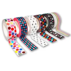 Set 6 cintas adhesivas con motivos geométricos 10mx15mm<Loolipo New
