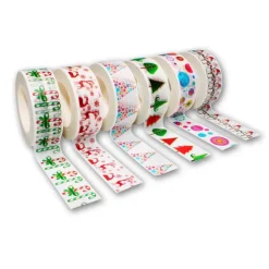 Set 6 cintas adhesivas con diseños navideños 10mx15mm<Loolipo Clearance