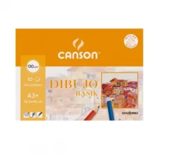 Set 10 láminas de dibujo A3 Plus con recuadro 130gr. Basik<Canson New