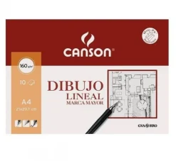 Set 10 láminas dibujo lineal A4 160gr.<Canson Best