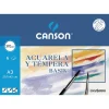Set 6 láminas para acuarela A3 Basik 370gr.<Canson Clearance