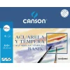 Set 6 láminas para acuarela A4 Basik 370gr.<Guarro Hot