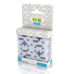 Set 6 placas base basic color plateado soporte construcciones<Meli New