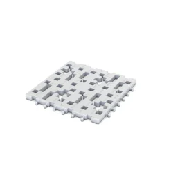 Set 6 placas base basic color plateado soporte construcciones<Meli New