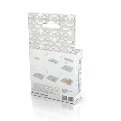 Set 6 placas base basic color plateado soporte construcciones<Meli New