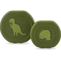 Set 2 tarteras 150ml y 300ml dinosaurio cierre clip<Trixie