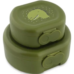 Set 2 tarteras 150ml y 300ml dinosaurio cierre clip<Trixie