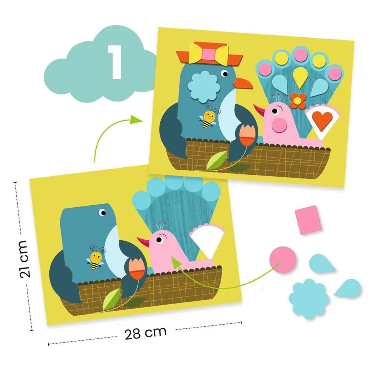 Set actividades creativas El gato y sus amigos<Djeco Hot