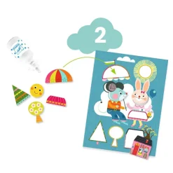 Set actividades creativas El gato y sus amigos<Djeco Hot