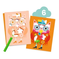 Set actividades creativas El gato y sus amigos<Djeco Hot
