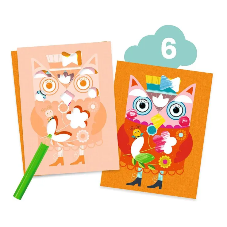 Set actividades creativas El gato y sus amigos<Djeco Hot