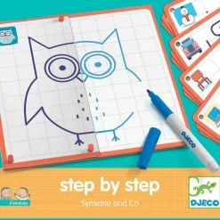 Set aprende a dibujar con simetría Step by step<Djeco Online