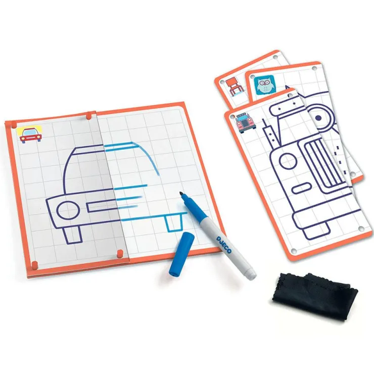 Set aprende a dibujar con simetría Step by step<Djeco Online