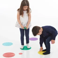 Set círculos silicona sensoriales texturas y colores<Tickit Online