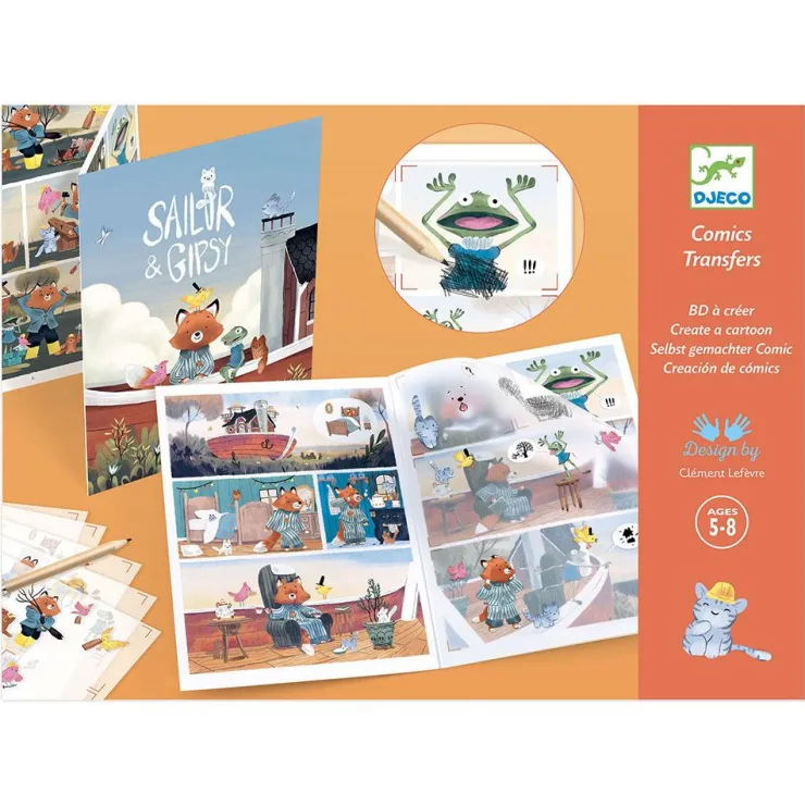 Set crea cómic con calcomanías Sailor y Gipsy<Djeco
