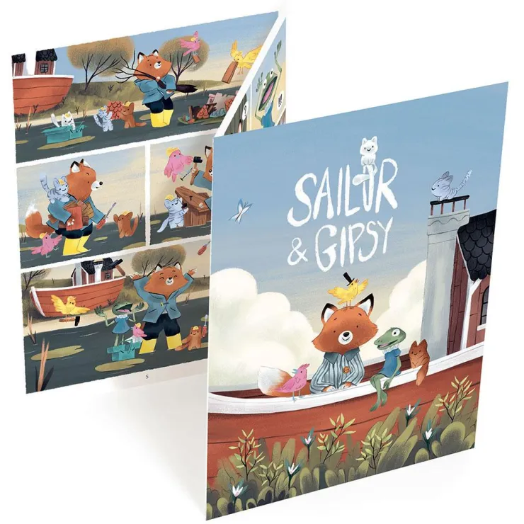 Set crea cómic con calcomanías Sailor y Gipsy<Djeco