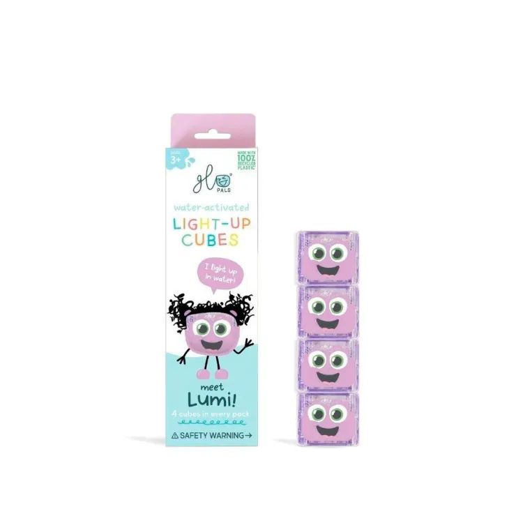 Set cubos lilas con luz 4 unidades Glo Pals<Glopals Sale