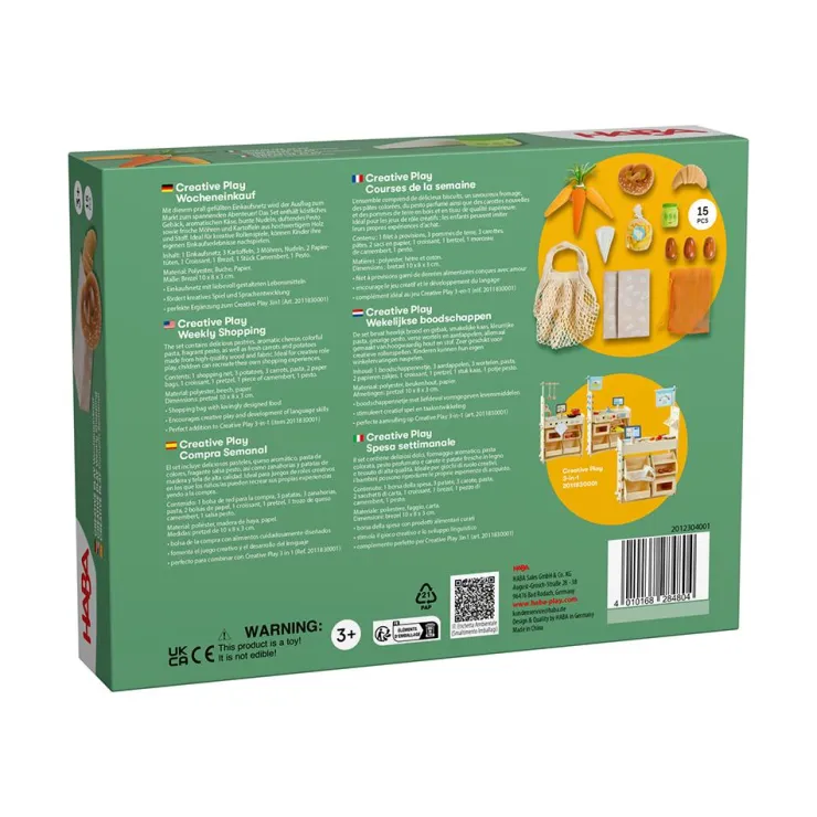 Set de alimentos tela compra semanal<Haba Online