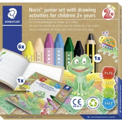 Set de dibujo Noris junior 6 ceras de colores, lápiz y librito de actividades<Staedtler Hot