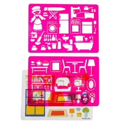 Set de plantillas con diseños de objetos de casa<Moulin Roty Clearance