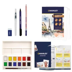 Set de sketch con acuarelas 18 piezas<Manley Sale