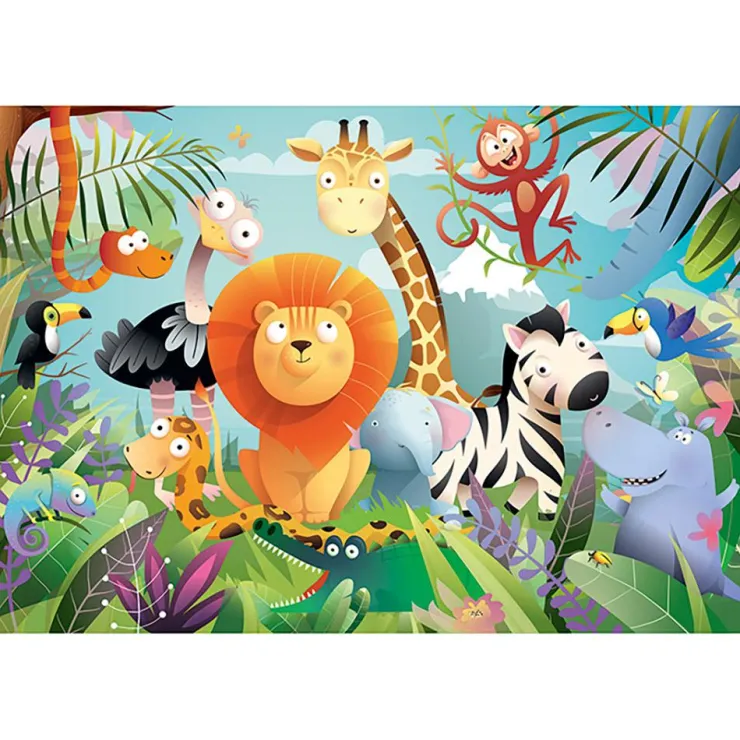 Set dos puzzles Animales salvajes 24 piezas<Calypto Discount