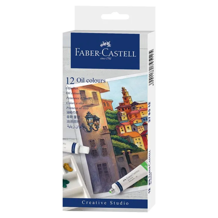 Set óleo 12 colores en tubo de 9ml.<Faber castell New