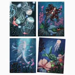 Set láminas pintura 3D mundo submarino<Djeco New