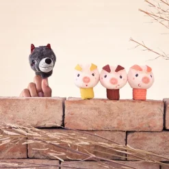 Set marionetas dedo Los Tres Cerditos<Lilliputiens New