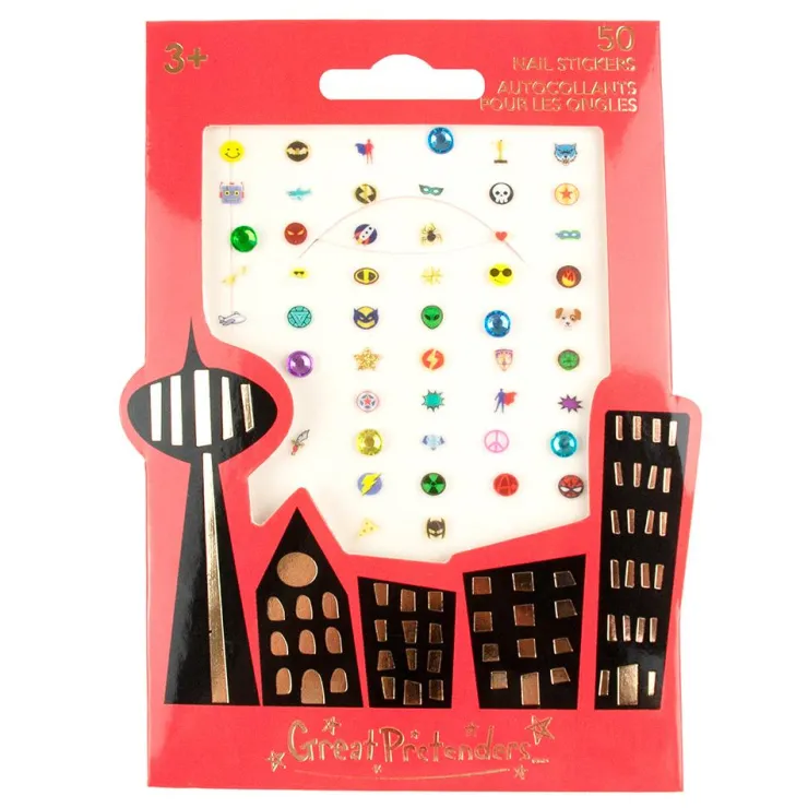 Set nail stickers superhéroes<Great Pretenders Best