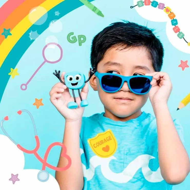 Set personaje Blair y 2 cubos azules con luz Glo Pals<Glopals Sale