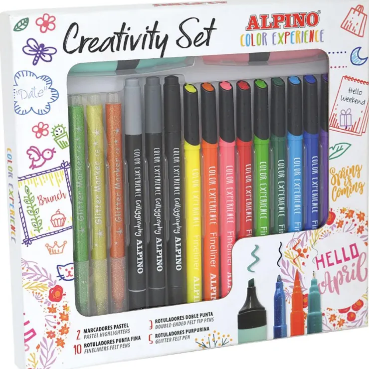 Set rotulador y marcador 20 unidades Creativity set<Alpino Outlet