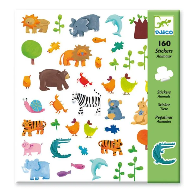 Sobre 160 pegatinas animales<Djeco