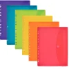 Sobre tamaño A5 PP translúcido multitaladro con cierre de velcro colores surtidos<Oxford New