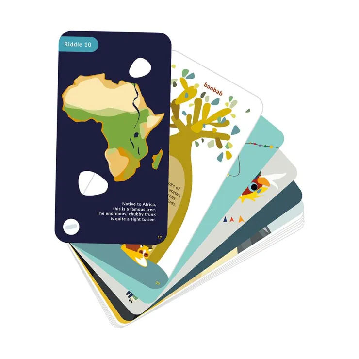 Tarjetas en inglés Peek a Boo Riddles for ages 5<Banana Panda