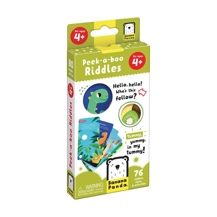 Tarjetas en inglés Peek a Boo Riddles for ages 4<Banana Panda
