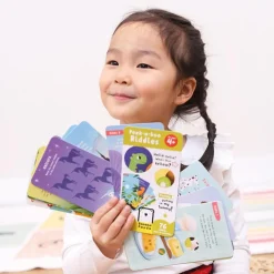 Tarjetas en inglés Peek a Boo Riddles for ages 4<Banana Panda