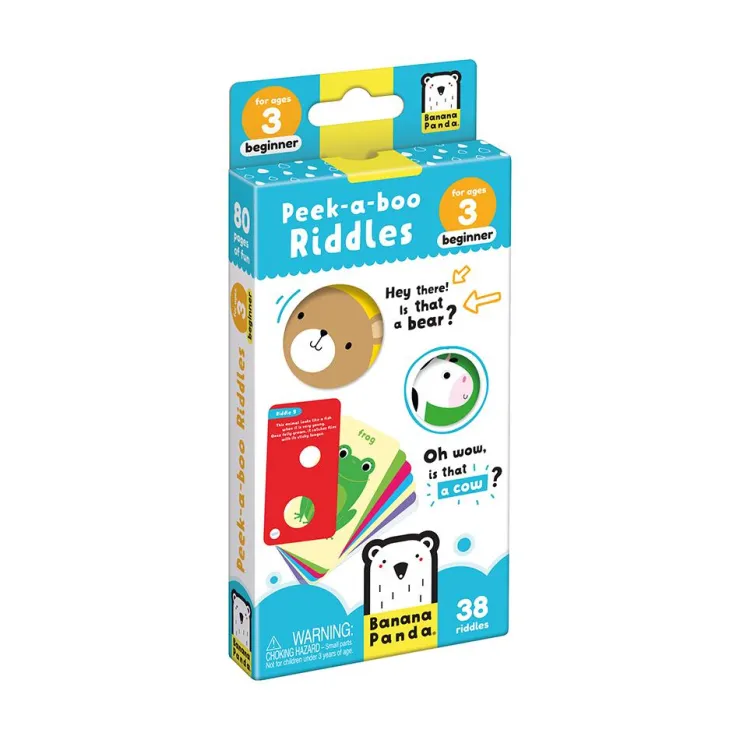 Tarjetas en inglés Peek a Boo Riddles begginer<Banana Panda