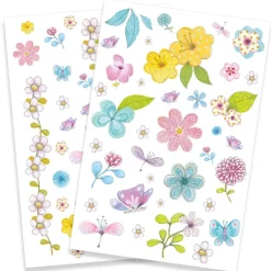 Tatuajes flores campestres set 2 hojas<Djeco Discount
