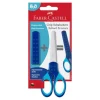 Tijeras escolares Grip azul<Faber castell Hot
