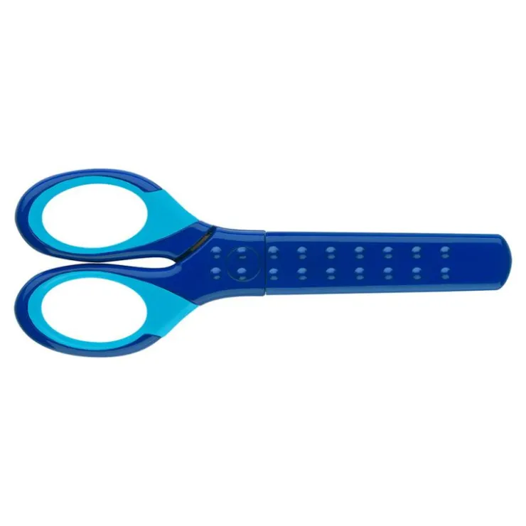 Tijeras escolares Grip azul<Faber castell Hot