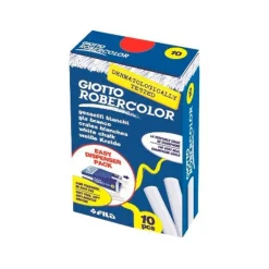 Tizas redondas antialérgicas color blanco 10 unidades<Fila Best