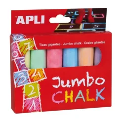 Tizas redondas jumbo 6 colores<Apli Outlet