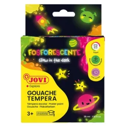 Témpera escolar fosforescente 35ml. 4 colores<Jovi Best