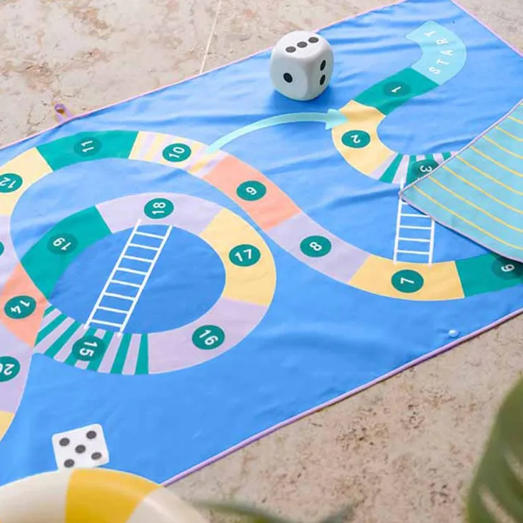 Toalla de playa M juego serpientes y escaleras.<Quut New